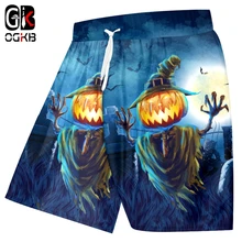 OGKB Зима Хэллоуин человек Тыква уличная одежда Лидер продаж пляжные шорты 6XL мужская одежда с 3D принтом