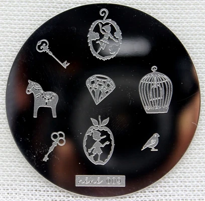

hot sale 2017 Nail Art Stamping Plate Template Horse Bird House Cartoon Nail Art Stamp Template Image Plate hehe009