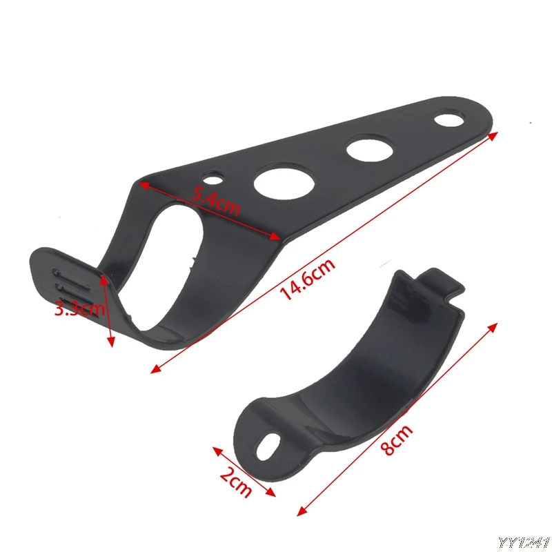 2x Универсальные; большие размеры 33-45 мм мотоцикл Кронштейн, крепление для фары держатели для Harley Bobber Cafe Racer серебристый, Черный мотоциклетная фара кронштейн