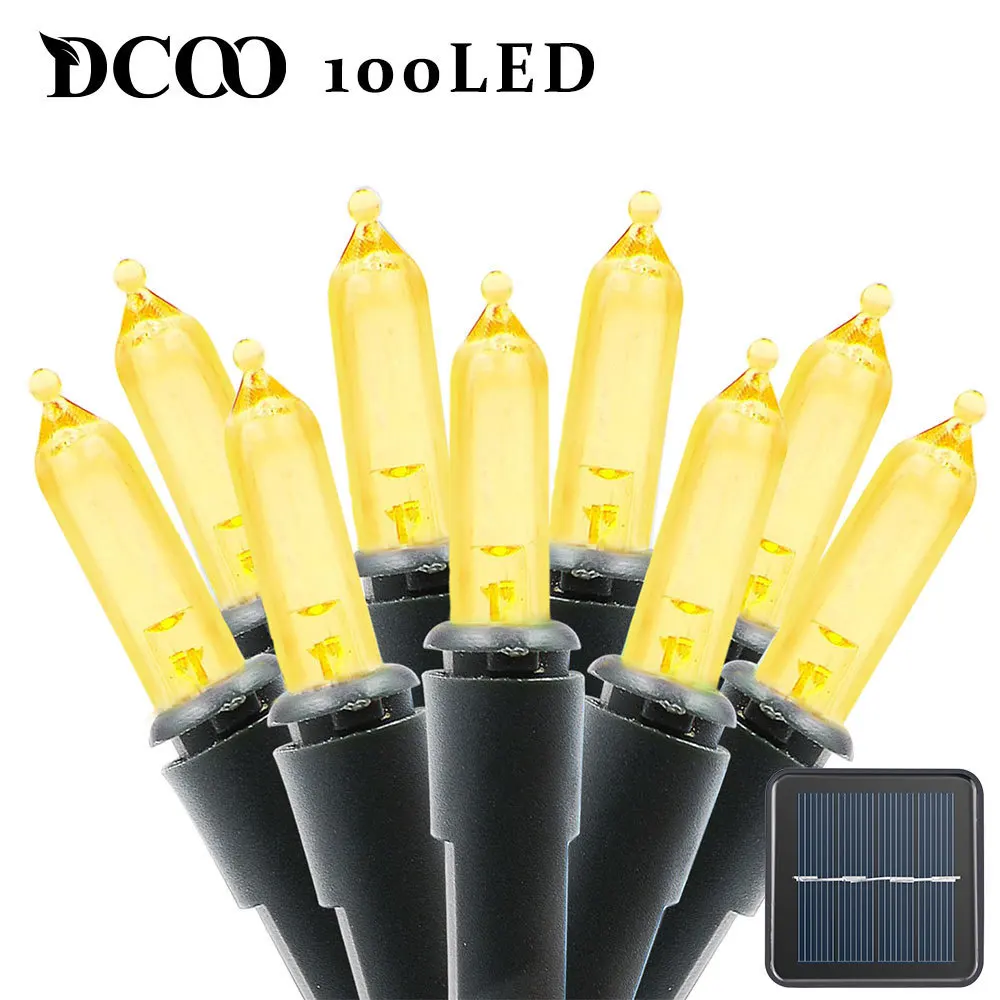 

Dcoo Solar Led String Light 100 Light Christmas Outdoor Garden Holiday Lighting Wedding Decoration String Light Warm White