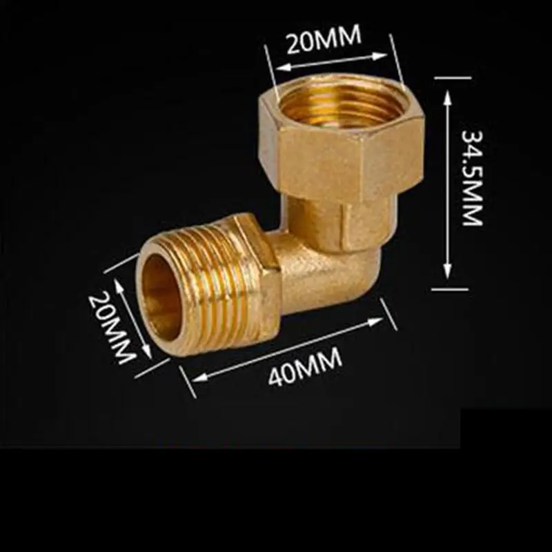 1/2'' BSP Female Male Thread Copper Brass Elbow Tube Connector Union