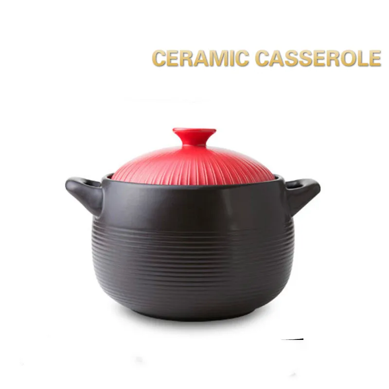 

4L Japanese Ceramic Soup Cooking pot Casserole high heat resistance Soup Health Stone Pot Cooker
