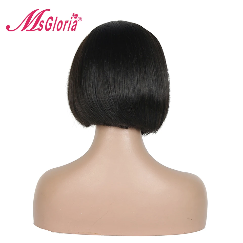 Парики из натуральных волос на фронтальной части короткие прямые прямые|wigs for