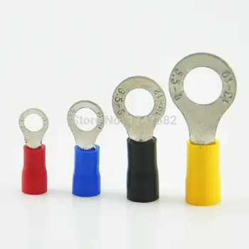 

500PCS RV5.5-5 Insulated ring terminal electrical wire crimp connector AWG 12-10