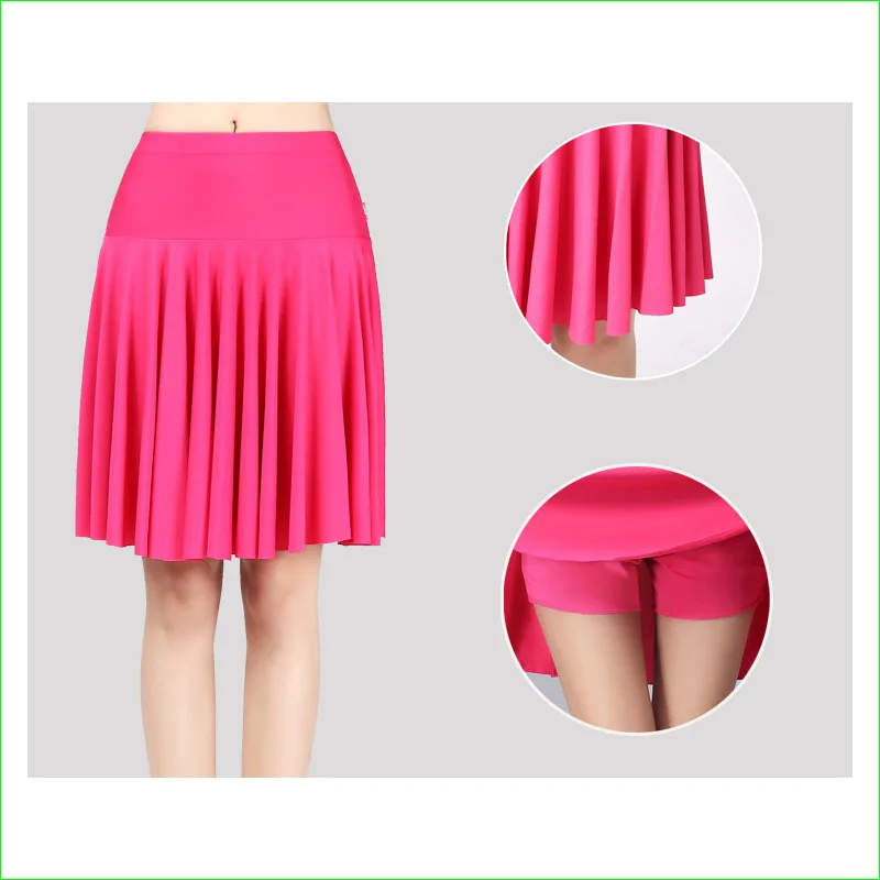 جديد المرأة تنورة رياضة الجري الرقص Boufancy قصيرة Feminino Culottes مطوي تنورة التنس للفتيات
