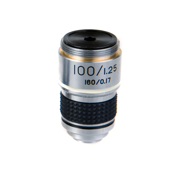 biological microscope 185 objective lens Spring loaded 100X(oil)in