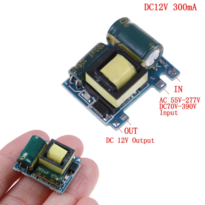 AC DC конвертер 110V 220V 230V до 12V Изолированная коммутационная плата питания 23 5*16*13