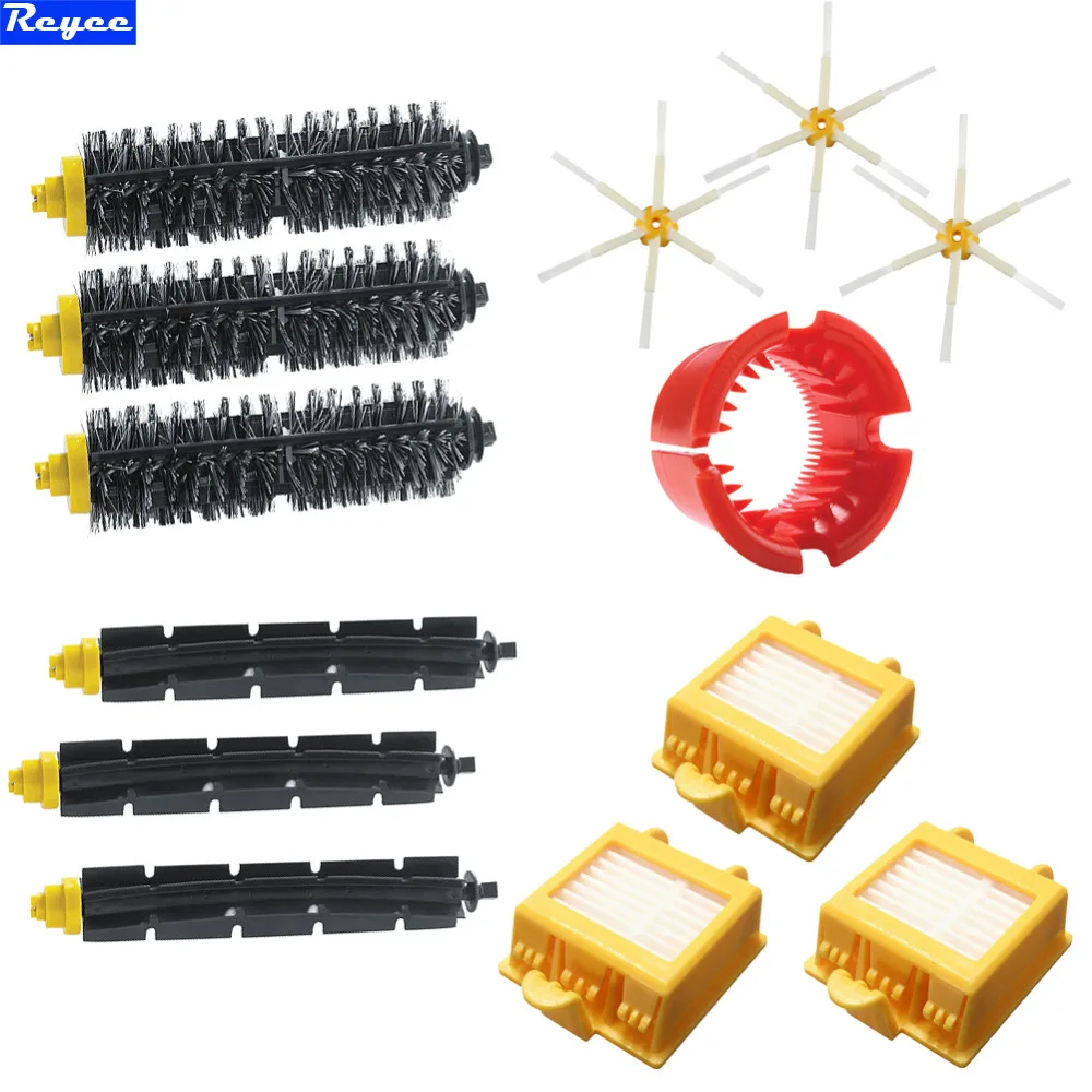

Flexible Beater Brush 3 x Hepa Filter & Plastic Brush Kit for Roomba 700 Series 760 770 780 6-armed sides brush Free shipping