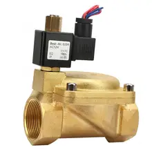 G1-1/" Нормально открытый латунный Электрический электромагнитный клапан для воды воздуха 0-1.6Mpa 232psi