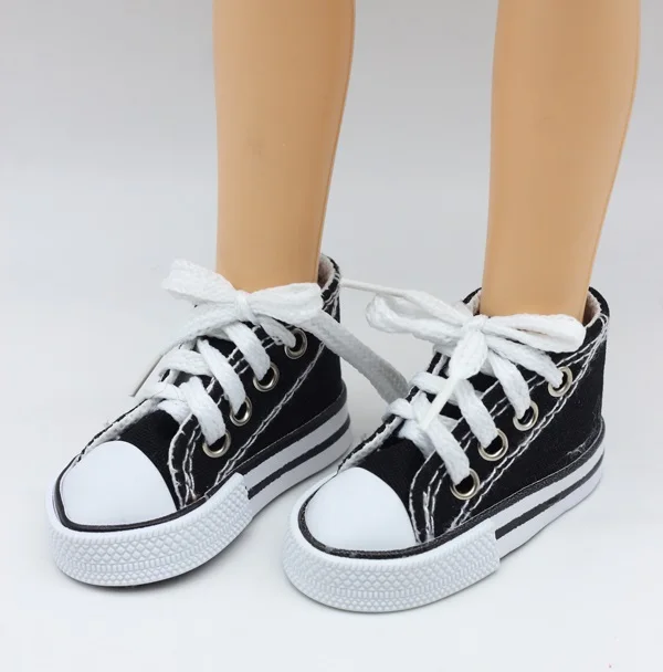 1 Pair 7.5CM Doll Sneakers Assorted Colors Doll Canvas Shoes for 1/3 BJD,1/4BJD, SD 16inch Sharon Dolls Boots Accessories
