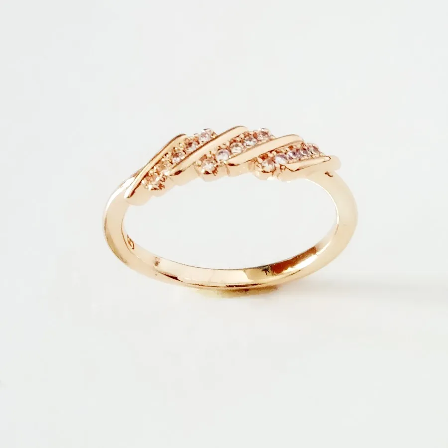 Модное кольцо 585 розовое золото кольцо кубический циркон торговля ювелирные изделия Женское Обручальное кольцо Прямая поставка