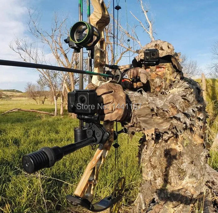 Универсальный пистолет Рыбалка стержень стрельба из лука ствола винтовки струбцина крепление спортсмен клип набор для GoPro Hero 4 3+ 3