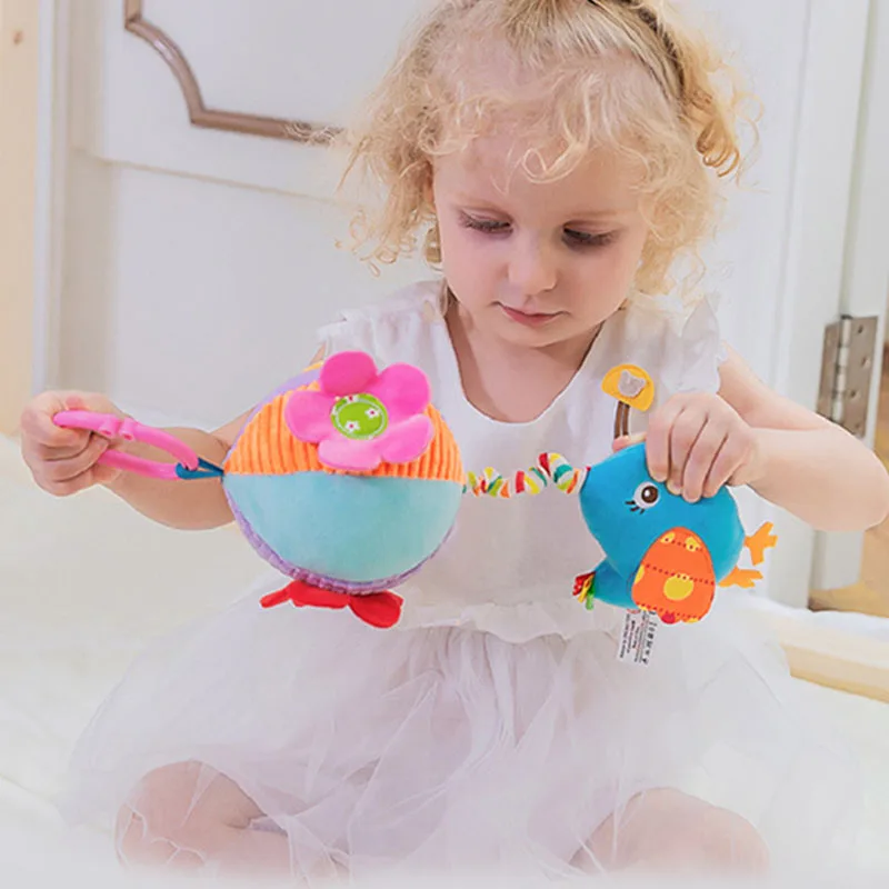 

Baby Cartoon Toys Plush Bed Hanging Toys Plush Ball Animals Stroller Hanging Toy for Infant YJS Dropship