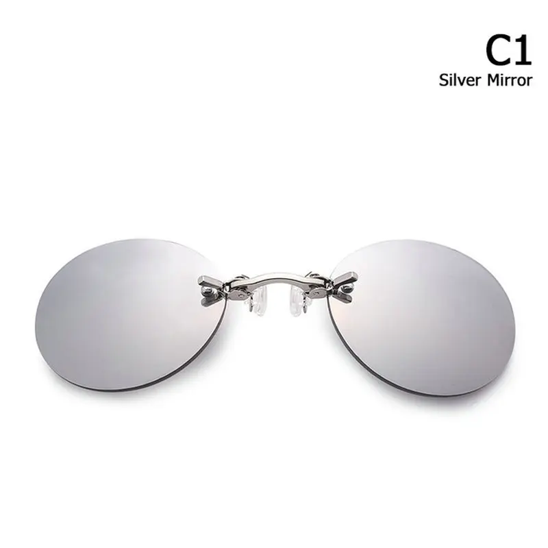 Модные круглые панковские стильные круглые солнцезащитные очки без очков мужские брендовые дизайнерские солнцезащитные очки с зажимом для носа с коробкой NX