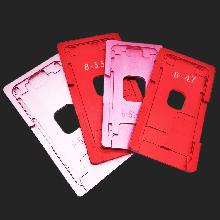 + 1 компл. Точный алюминиевый формы для iphone8 7 6 г 6s плюс 5 5S ламинатор формы для переднего стекла с рамкой расположение ОСА пользователя
