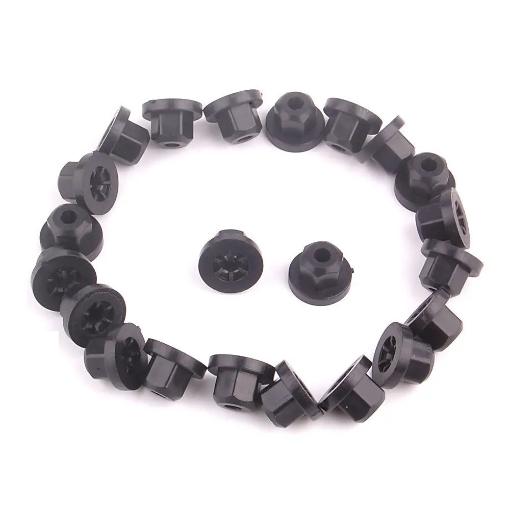 25x Car Exterior Plastic Body Nut Flange Rivet Retainer Fastener Clips 16131176747 For BMW E30