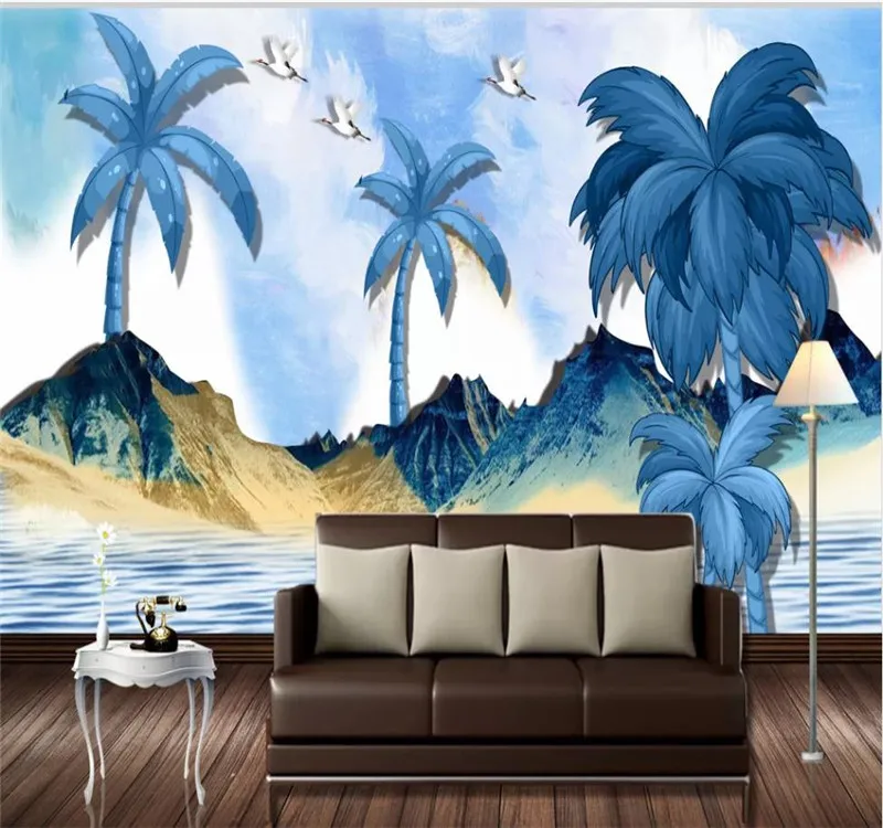 

Custom wallpaper modern minimalist abstract Nordic Southeast Asia background wall decoration waterproof material