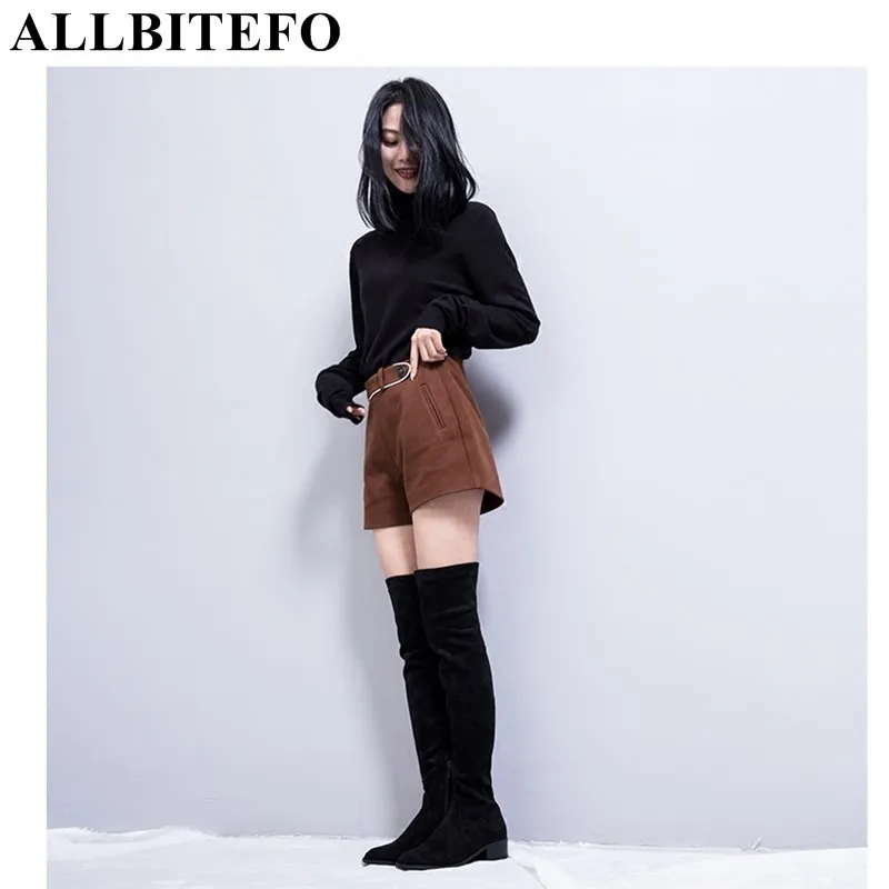 

ALLBITEFO 2019 new brand comfortable flock women boots fashion sexy knee high boots woman Spring Winter over the knee boots shoe