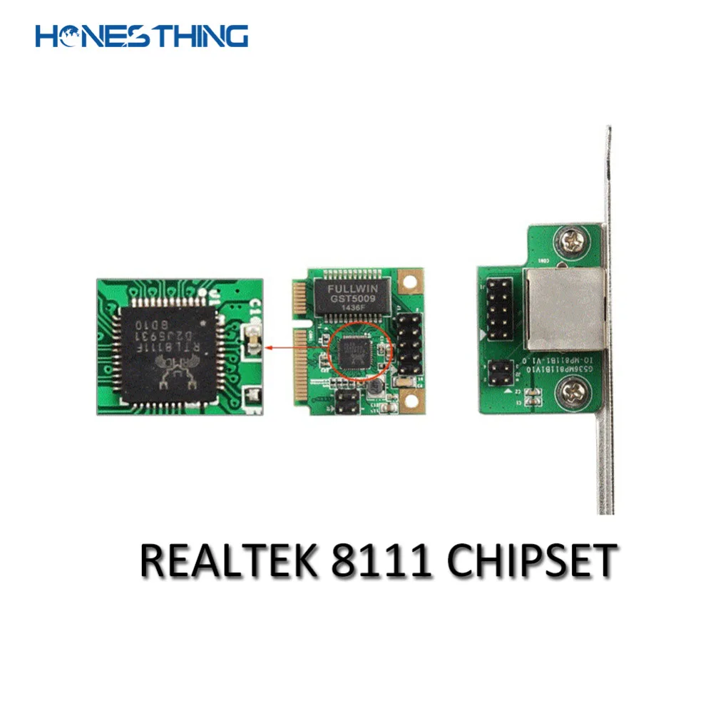 HonesThing MINI PCI-Express Gigabit Ethernet RJ45 Port Adapter 101001000 Base-T Network LAN Controller Ethernet Interface 3