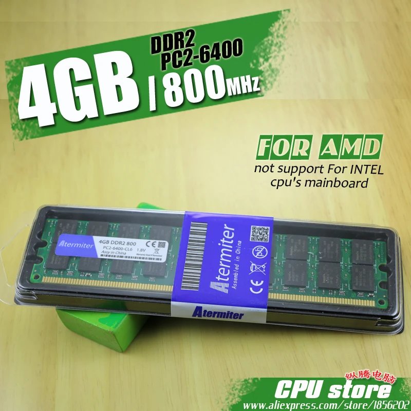 Новинка, 4 Гб DDR2 PC2-6400, 800 МГц, для настольных ПК, Память DIMM, оперативная память, 240 контактов, для системы AMD, высокая совместимость