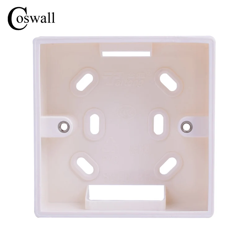 Coswall внешняя Монтажная коробка 86 мм * 86 мм * мм 34 мм для 86 мм * 86 мм Стандартные переключатели и розетки применяются для любого положения поверхности стены - изображение