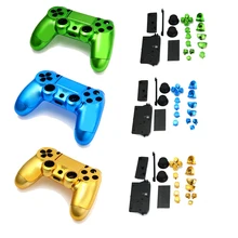 For Sony Playstation 4 Joystick Metal Plated Full Housing Button Shell Case Kit For Sony PS4 Wireless Controller Case Cover Skin