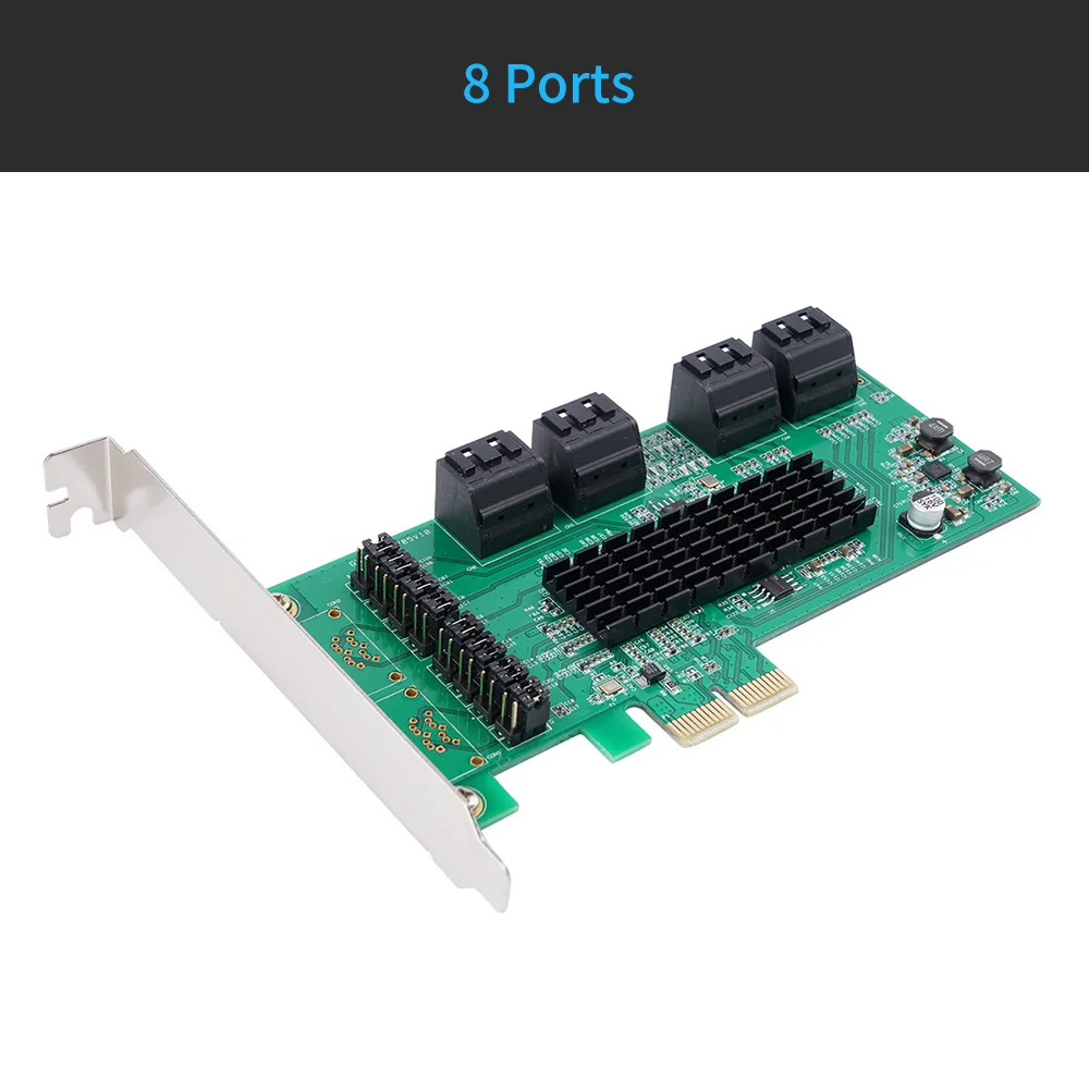 ORICO 4/8 порт SATA3.0 PCI-E Плата расширения PCI-E X1 к SATA3.0 портам NCQ протокол 6 Гбит/с для Windows/Linux2.6.x - Цвет: Цвет: желтый