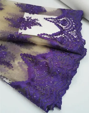 

2018 High quality nigerian french lace african lace fabric for party dress 5yards/lot Fc1702-pfa ,Free shipping