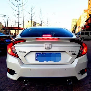 

Rear Spoiler Fit For Honda Civic 2016 2017 10th Generation Car Accessories ABS Plastic Modified Tail Trunk Wing Boot Lip Wing
