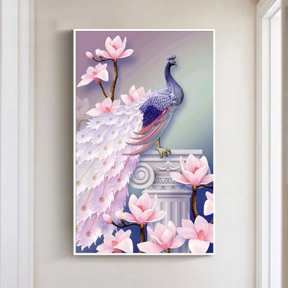 Blu pavone diamante FAI DA TE PITTURA MOSAICO KIT FOTO