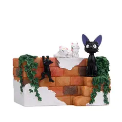 1 шт. Новый Ghibli аниме Кики служба доставки черный Кот и Белый Кот Цветок ПВХ Фигурки Модель игрушки для декора подарки