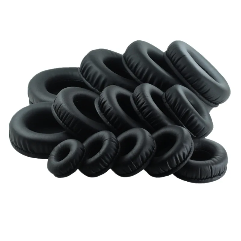 45MM 50MM 60MM 70MM 105MM Protein Leather Replacement General Foam Ear Pads Cushions for Headphones (2)