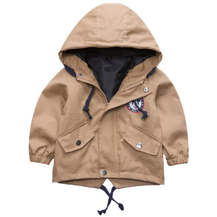 Куртки с Микки Маусом для девочек и мальчиков, пальто с капюшоном Военная Защитная штормовка с рисунком, детская одежда верхняя одежда для детей 0-8 лет, LM018