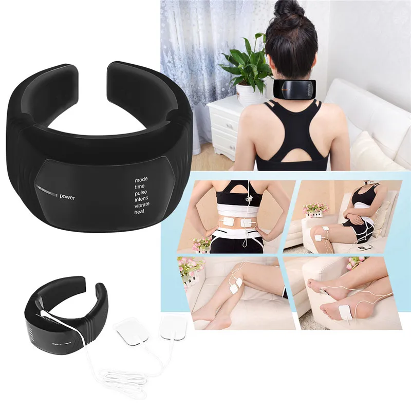 Wireless Remote Control Electric pulse Neck massager health care product Cervical therapy instrumen