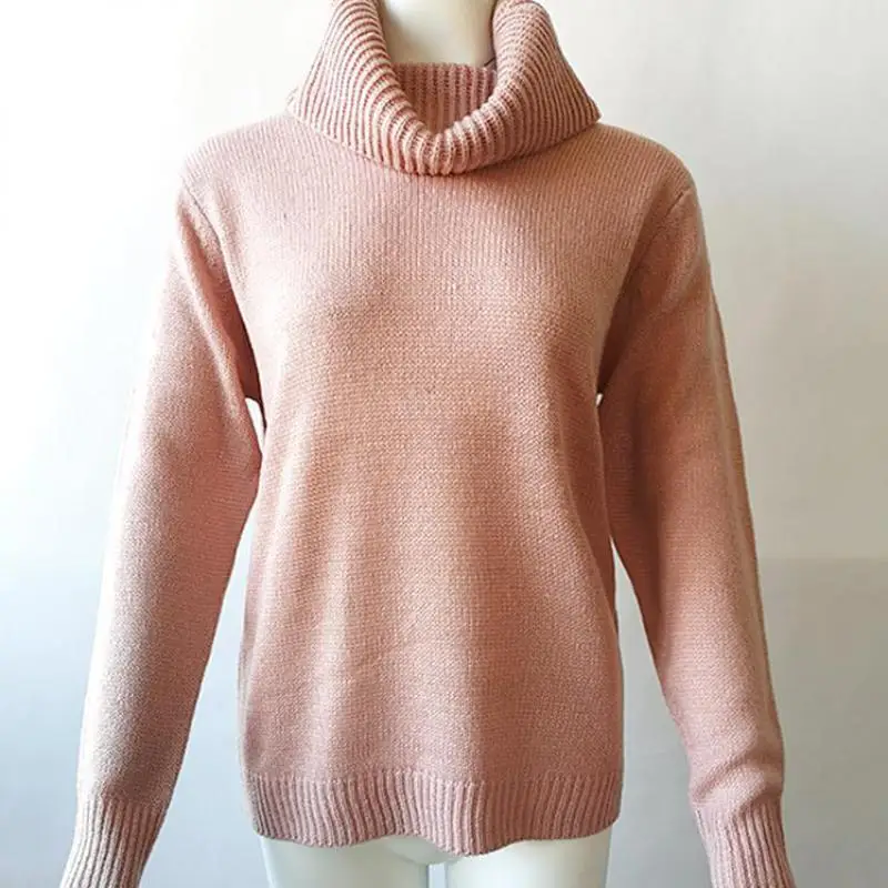 2018 Autumn Winter Casual Knitted Turtleneck 8 Solid Color Big Size S-3xl Loose Women Basic Sweater Jl-mmy001 | Женская одежда