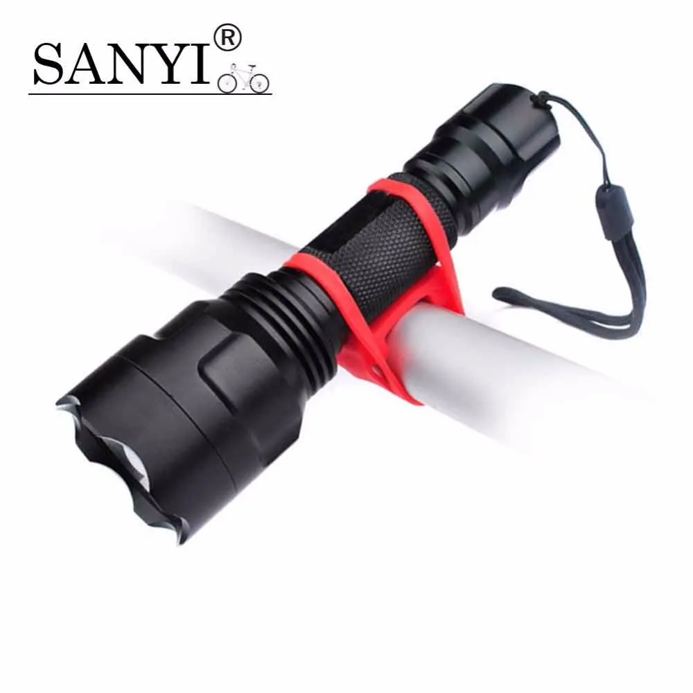 

Sanyi Bicycle Light 2000 Lumen 5 Modes LED Flashlight Tactical Torch Lantern Aluminium alloy Black Flashlights Lamp for Riding