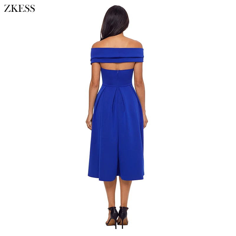Royal-Blue-Crossed-Off-Shoulder-Fit-and-flare-Prom-Dress-LC61877-5-2 