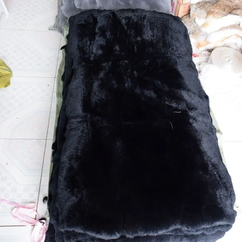 rex rabbit fur black 1