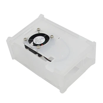 

New Acrylic Case Enclosure Box with Cooling Fan Heat Sink for Raspberry Pi 4 Model B
