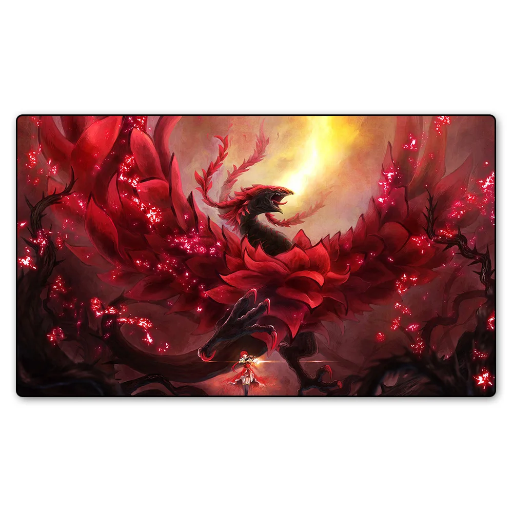 Magic Game Red Rose Dragon Playmat, Board Games Playmat,table cloth pad
