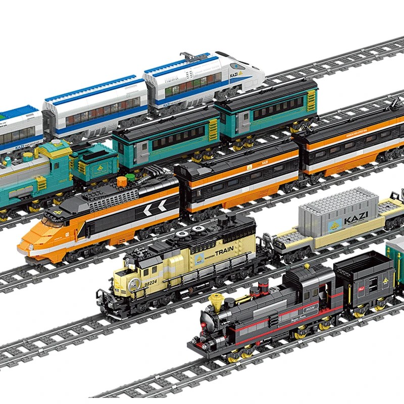

Technic Battery Powered Electric Classic City Train Rail Building Blocks Bricks Gift Toys For Children Boys Girls Christmas Gift