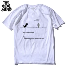 COOLMIND, хлопок, Мужская футболка динозавра, мужская летняя свободная забавная футболка, футболка, Мужская футболка с принтом динозавра