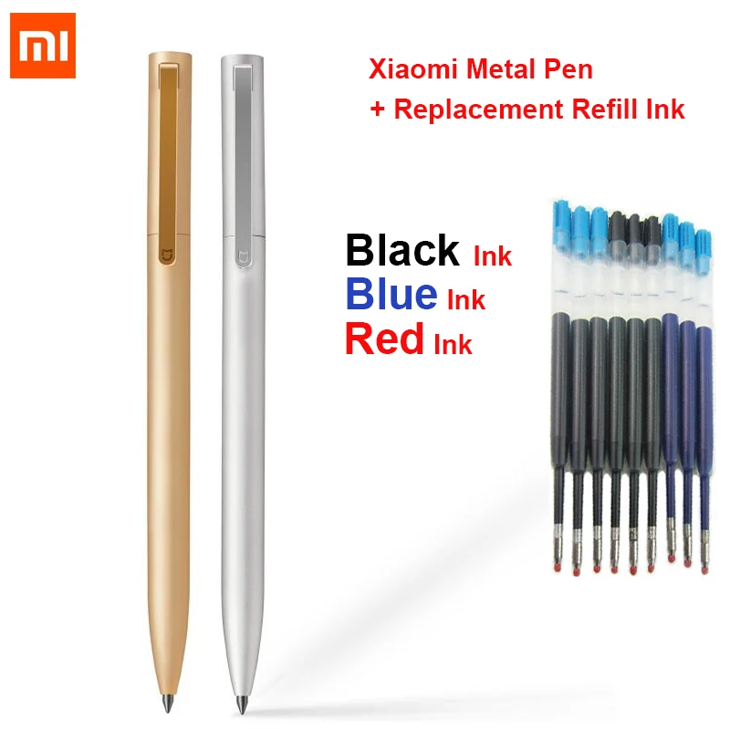Оригинальная металлическая ручка Xiaomi Mijia для подписи 0 5 мм гладкий Швейцарский