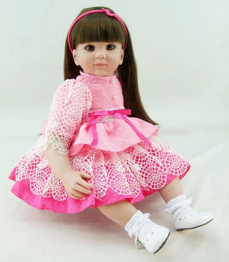 

60cm Silicone Reborn Baby Doll Toys Vinyl Exquisite Princess Toddler Dolls High Quality Birthday Present Gift Girls Brinquedos