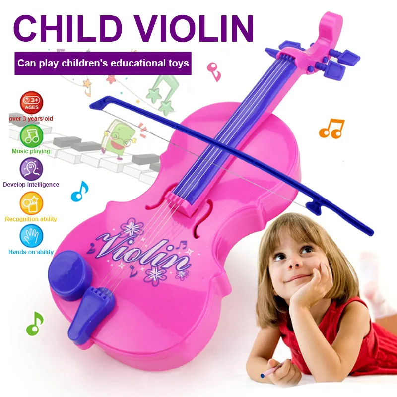 Simulation Violin Toy 4 Strings Musical Instruments Educational Gift