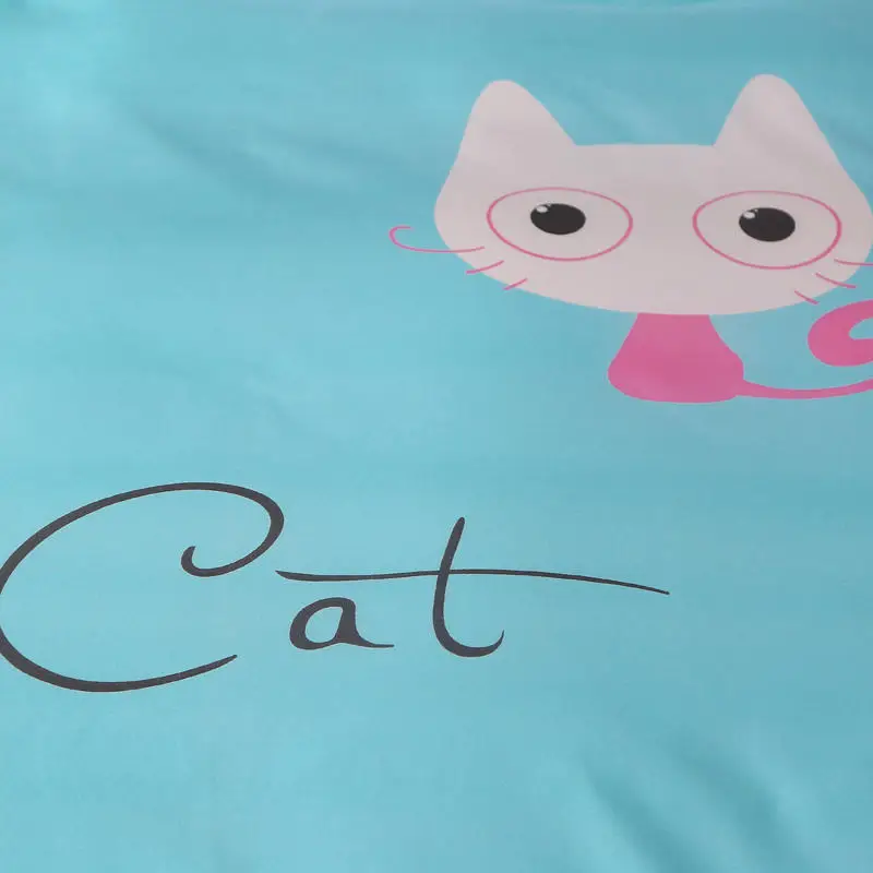 Solstice домашний текстиль пододеяльник наволочка плоский лист синий розовый Кот