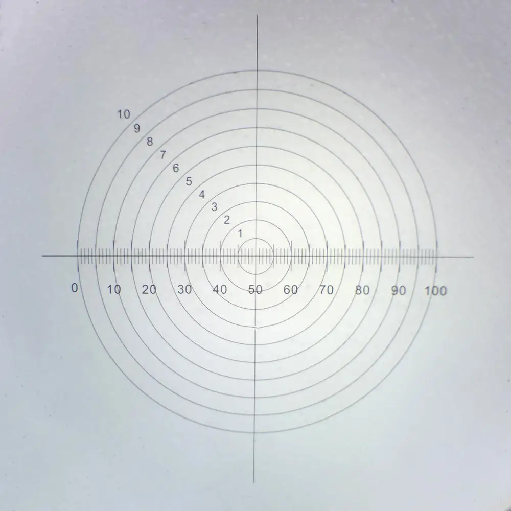 

20.4 mm Concentric Circles Microscope Eyepiece Micrometer Calibration Slide Accessories for Olympus Biological Microscope