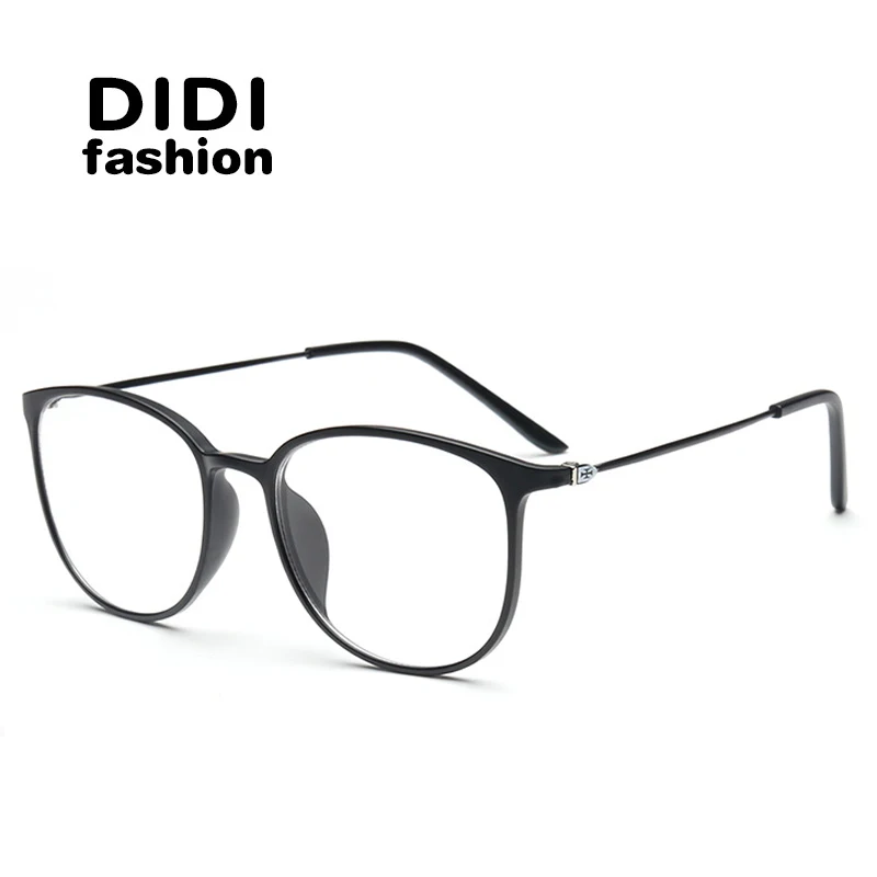 DIDI Leopard TR90, титановые очки, Тонкая оправа для женщин и мужчин, прозрачные линзы, близорукость, оптические очки, оправа для очков, Oculos De Sol U569 - Цвет оправы: C5 Sand Black Frame