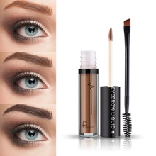 1 шт. 24 часа карандаш для бровей гелевый тату брендовый стойкий пигменты черный коричневый Водонепроницаемый бровей жидкое косметическое средство с щеткой