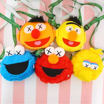 

Cartoon Cute Sesame Street Elmo Moppy Plush Bag Crossbody Bag Children Shoulder Bag Mobile Phone Purse Bag for Kids Gifts